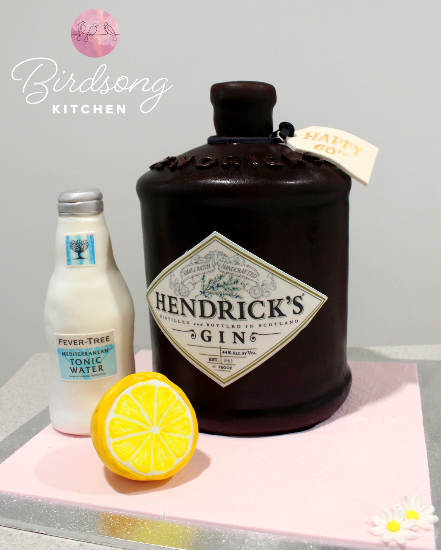 Hendricks gin and tonic cake