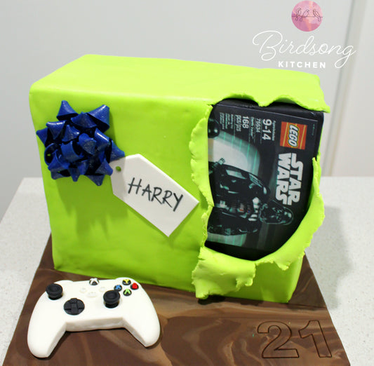 Lego gift cake