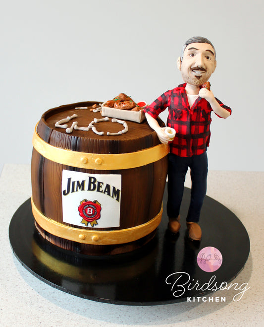 Jim beam barrel cake