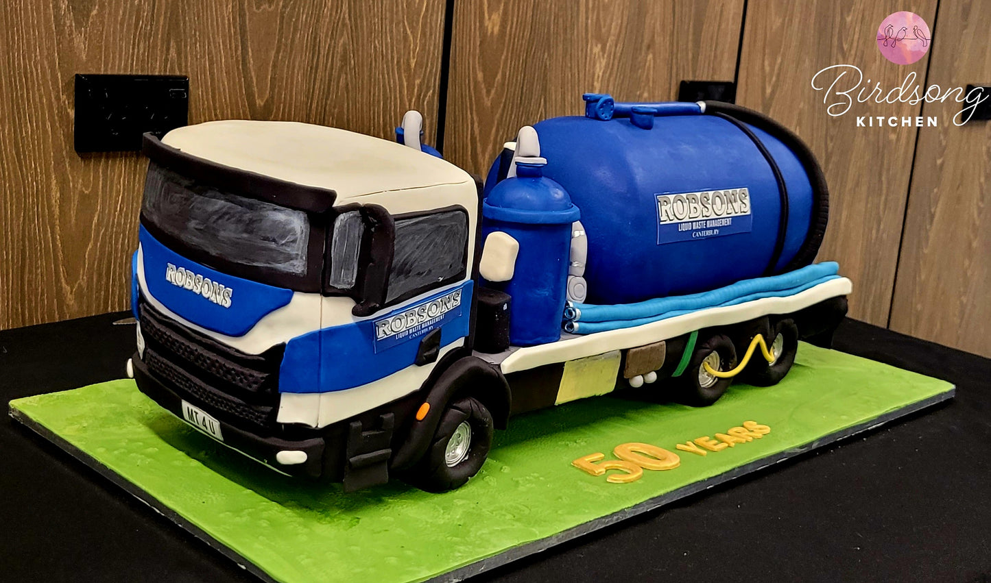 Tanker truck cake
