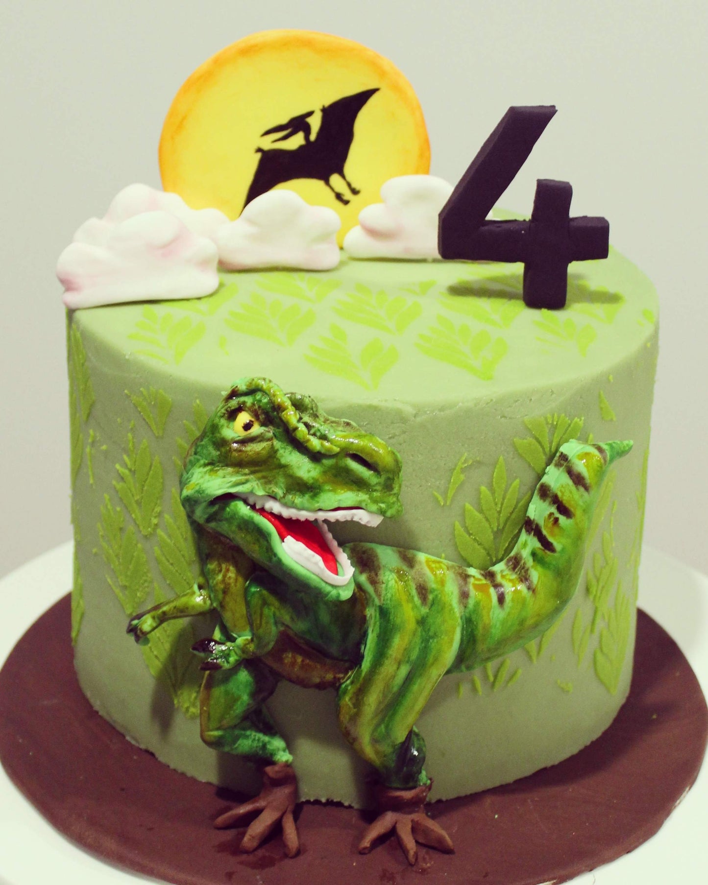 T-Rex dinosaur cake