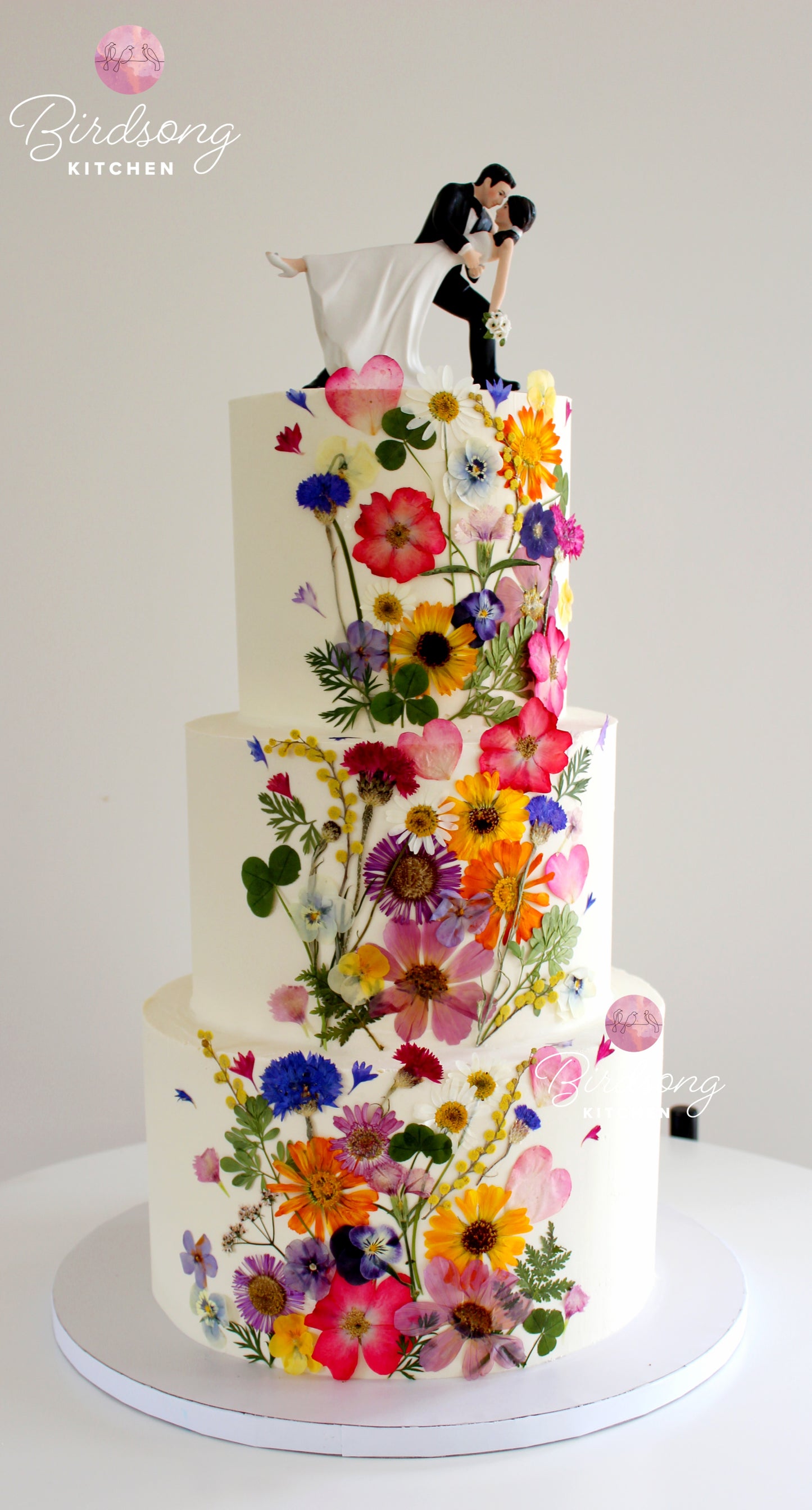 Enchanted garden wedding cake