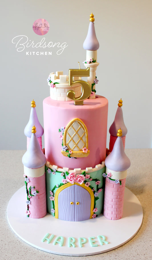 Princess fairytale castle cake