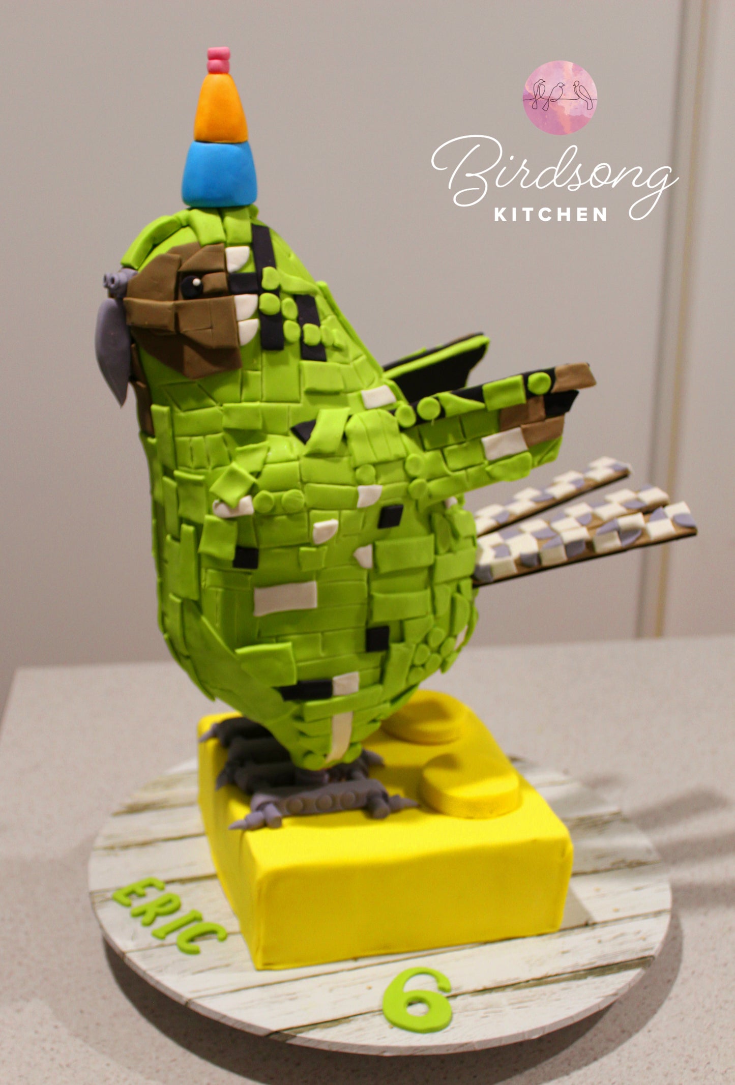 Lego parrot cake