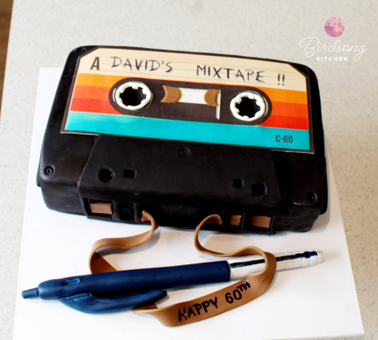 Cassette tape cake