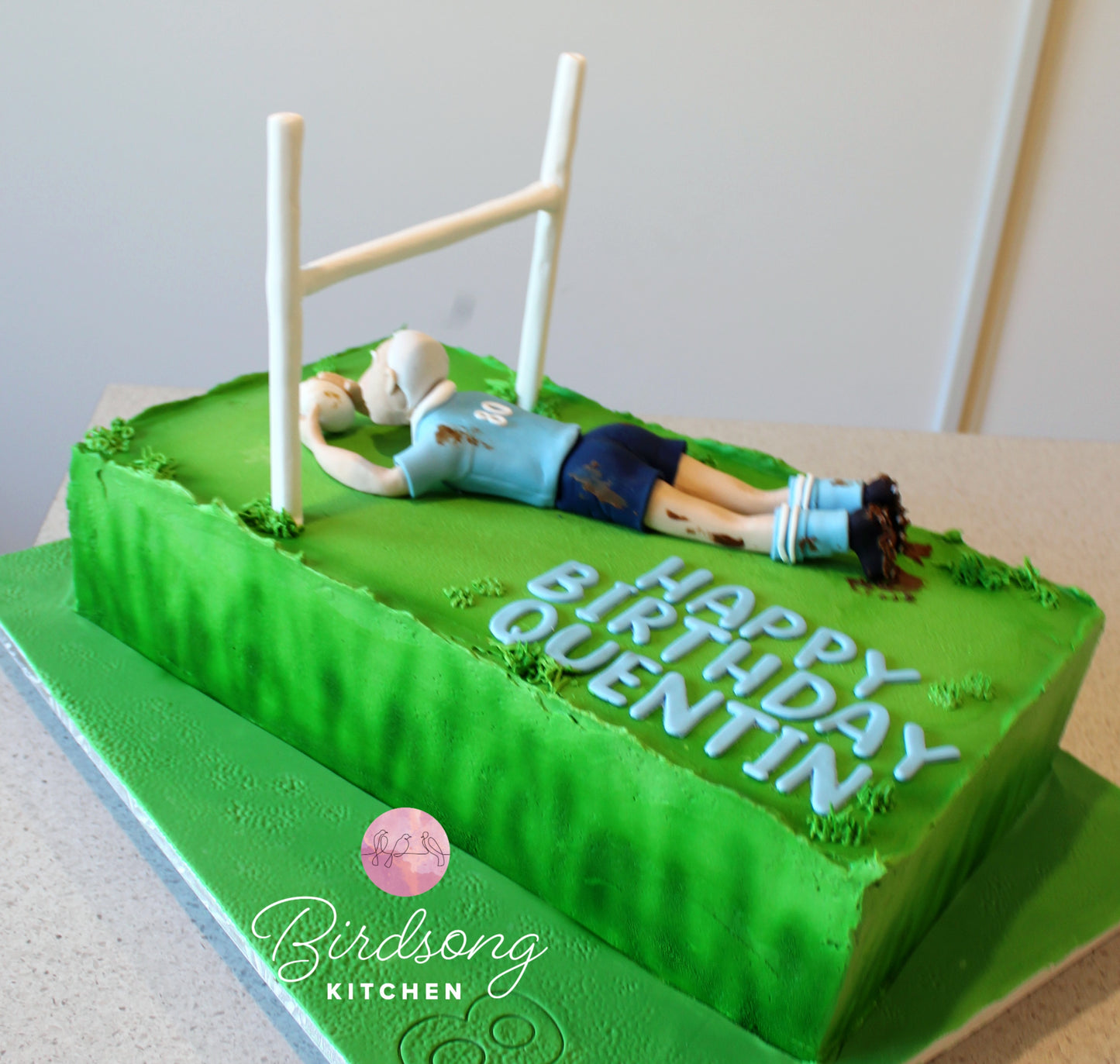 Rugby try cake
