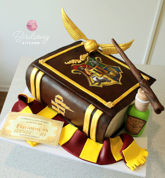 Harry Potter spell book cake