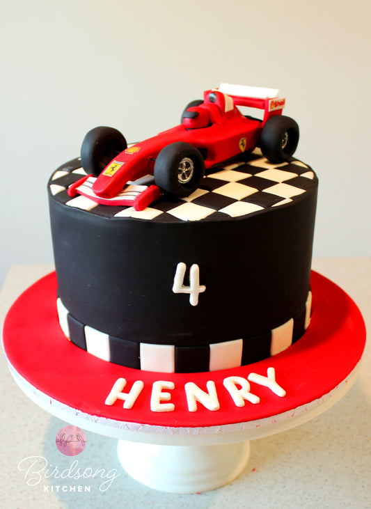 Race car cake