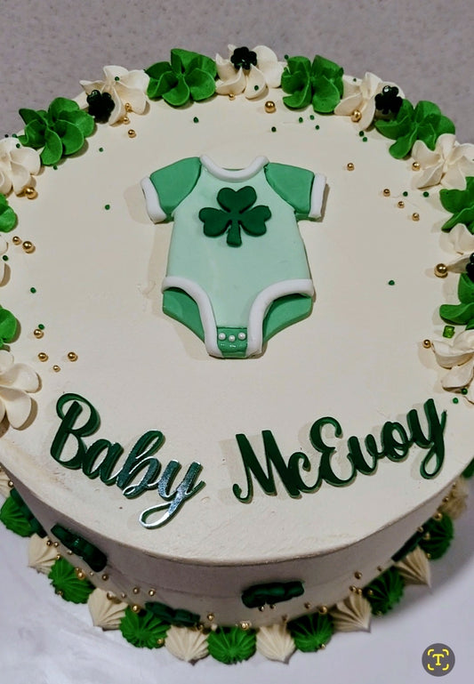 Irish baby shower cake